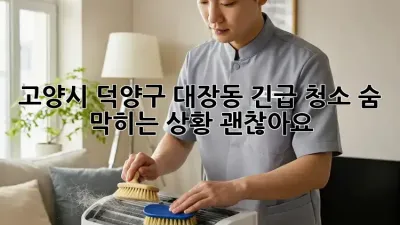 고양시 덕양구 대장동 긴급 청소, 숨 막히는 상황? 괜찮아요!